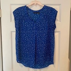Halogen Royal Blue Splatter Top
